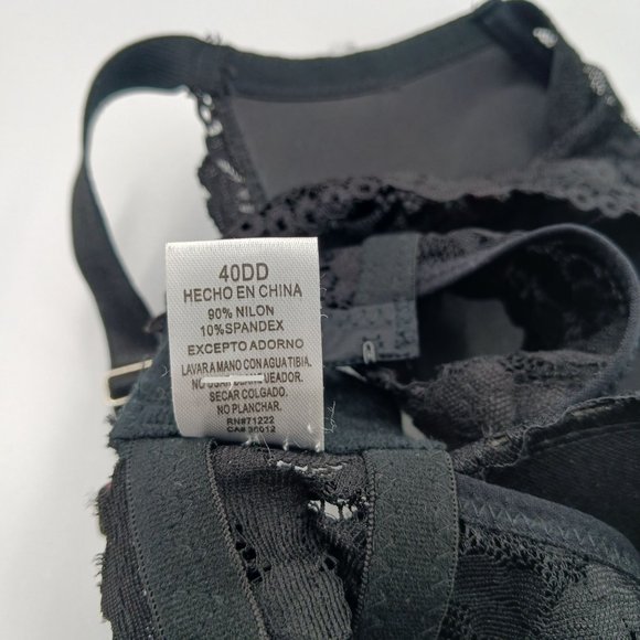 RAMPAGE INTIMATES 40DD BLACK LACE BRA - Picture 9 of 14